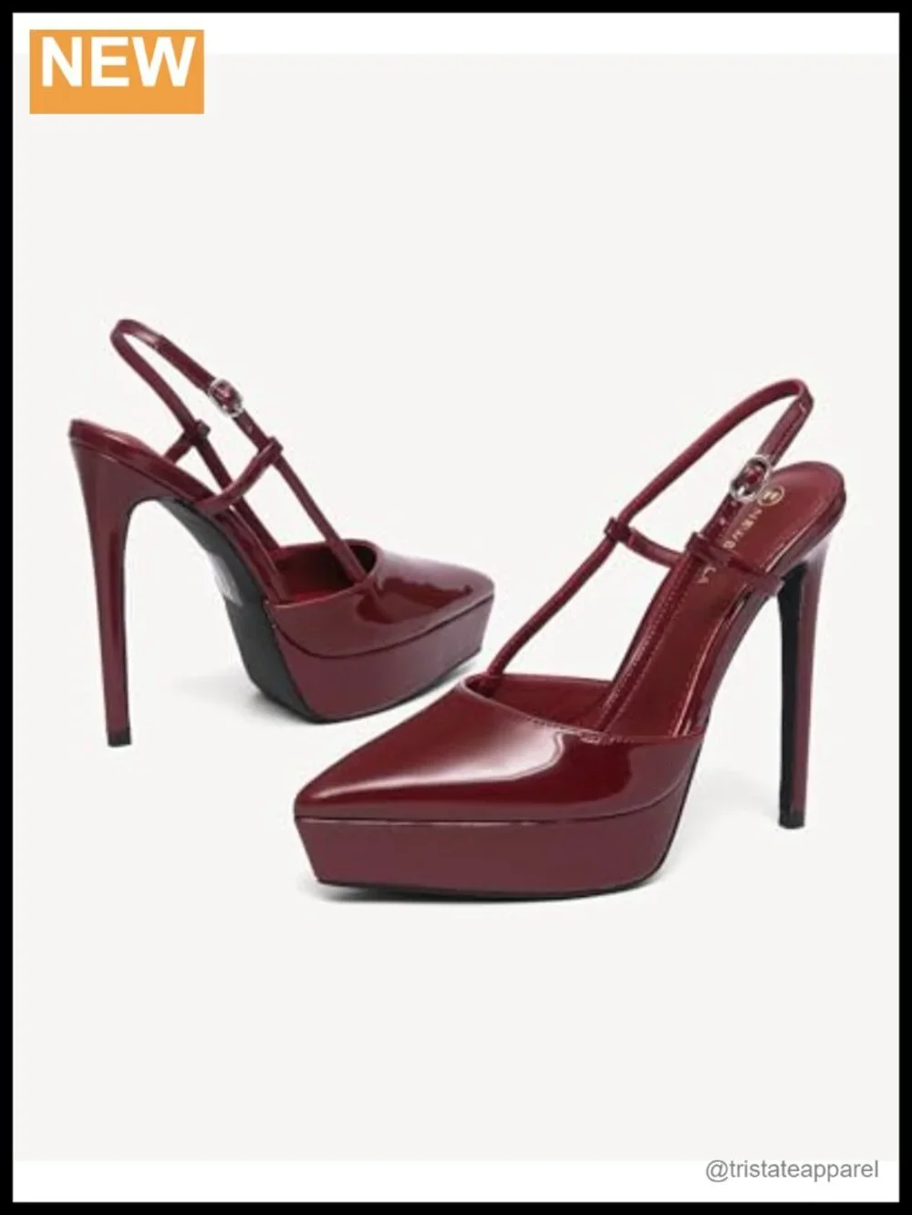 Platform High Heel Stiletto Pointed Toe Slip On Dress Shoes